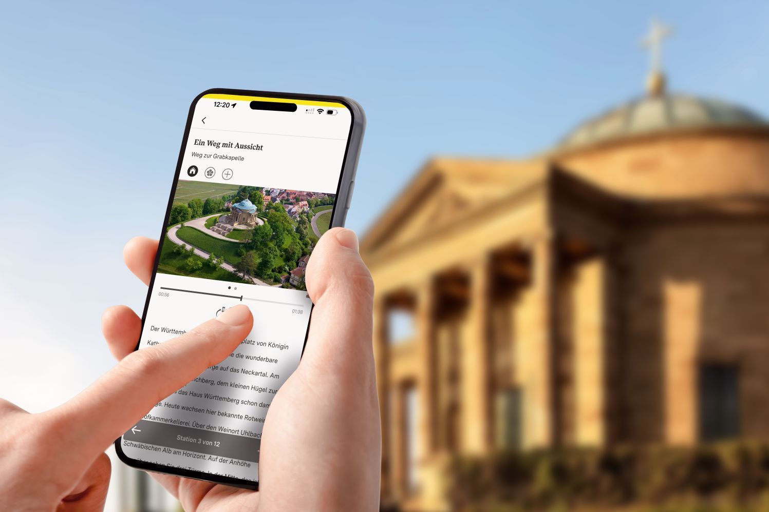 Grabkapelle auf dem Württemberg, App „Monument BW“