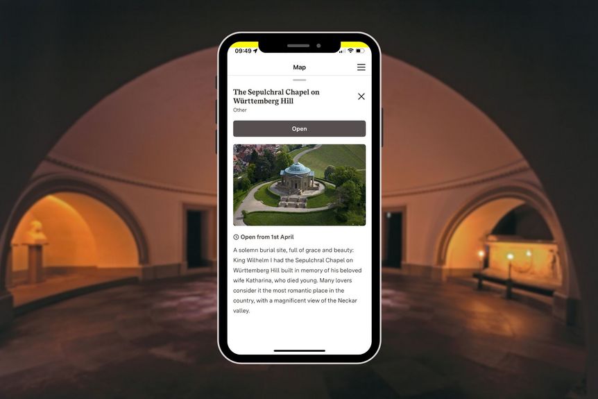 The Sepulchral Chapel, Monument BW App start page