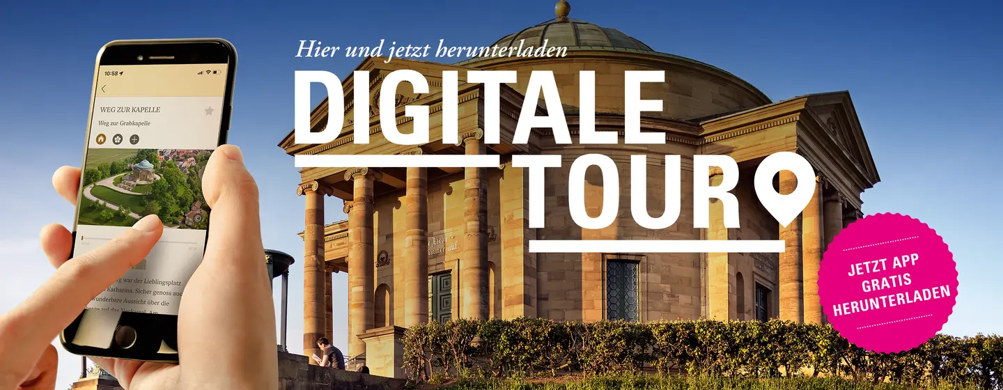 Grabkapelle auf dem Württemberg, Digitale Tour Werbebanner App