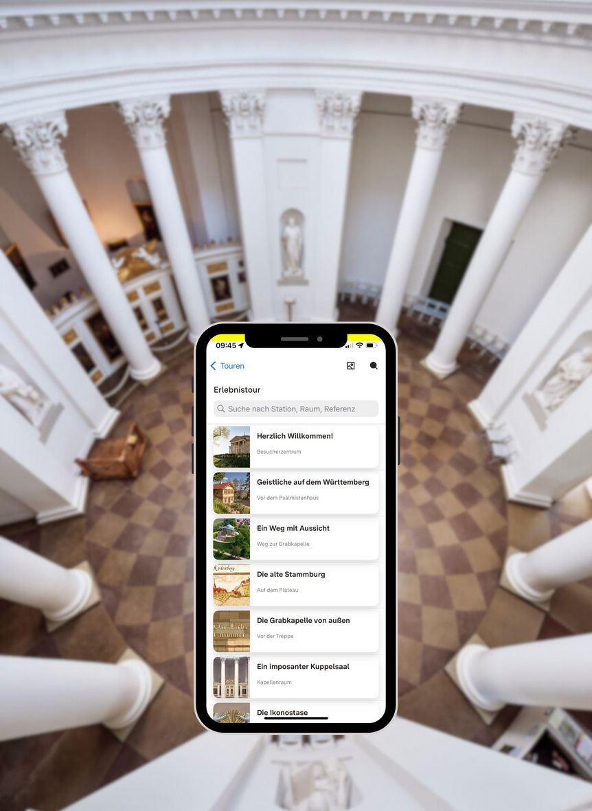 Grabkapelle auf dem Württemberg, Übersicht der Erlebnistour