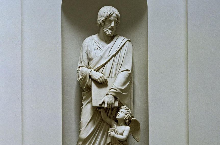 Statue of Matthew the Evangelist in The Sepulchral Chapel on Württemberg Hill